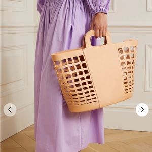 Demijohn cutout leather tote